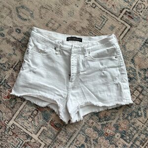 Abercrombie & Fitch white denim shorts